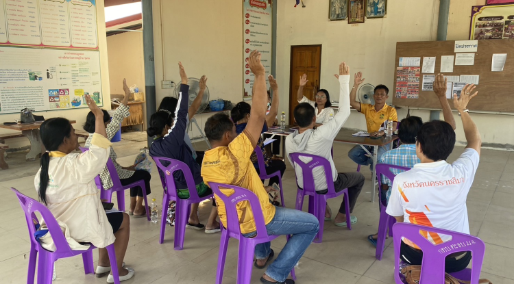 วันที่ 7 กุมภาพันธ์ 2567 นายชัยรัตน์ กิตติหิรัญวัฒน์ นายกเทศมนตรีตำบลตลาดแค มอบหมายให้เจ้าหน้าที่เทศบาลตำบลตลาดแค ลงพื้นที่ร่วมสังเกตุการณ์ในการประชุมคณะกรรมการชุมชน ชุมชนสระแทด และชุมชนตะขบ  ตำบลธารปราสาท อำเภอโนนสูง จังหวัดนครราชสีมา